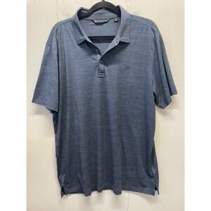 Travis Mathew Men's XL Blue Golf Polo Shirt Short Sleeve Performance